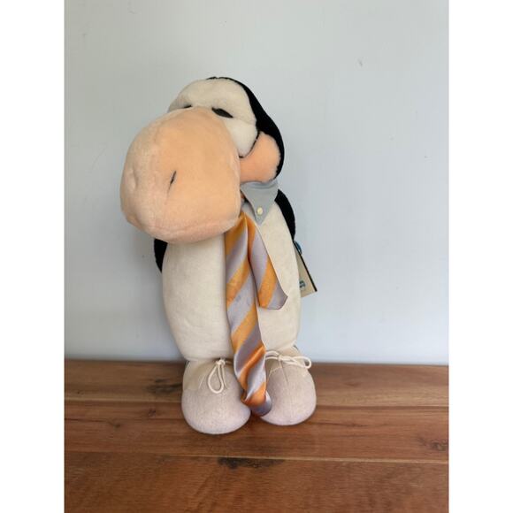 VTG 1985 Opus The Penguin Yuppie Phase Plush Dakin Yuppy Nice Necktie & Tags - Picture 6 of 7